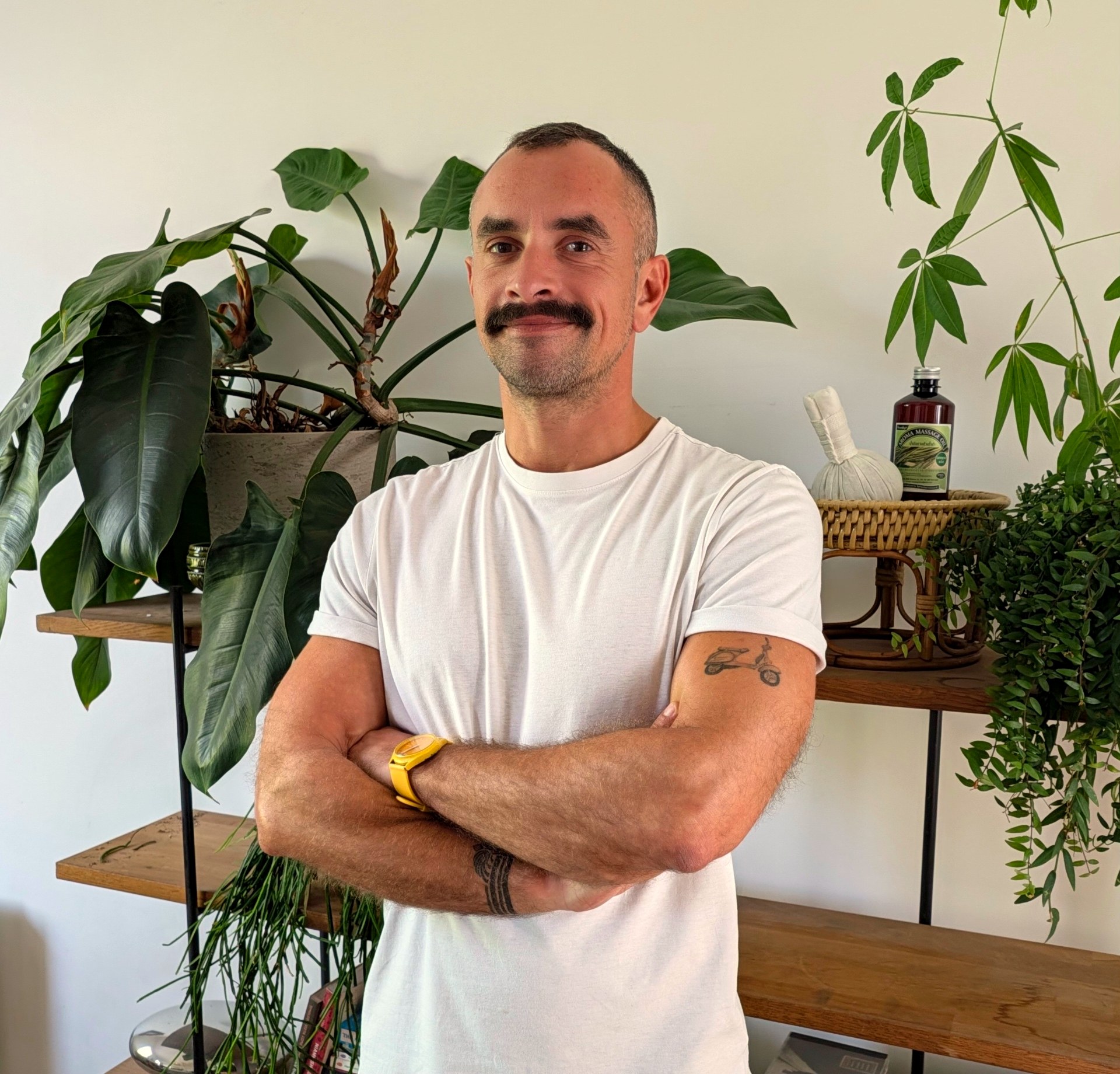 Portrait of Jean Michel, massage therapist in London